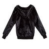 Women Hoodie Long Sleeve Zipper Faux Fur Hooded Coat