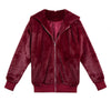 Women Hoodie Long Sleeve Zipper Faux Fur Hooded Coat