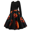 Plus Size Printed Halloween Pin Up Dress