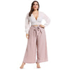 Plus Size Lace Pullover V Neck Lantern Sleeve Fashionable Women Crop Top