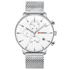 CURREN 8339 Men's Casual Round Six-Piece Watch Waterproof Simple Net Belt