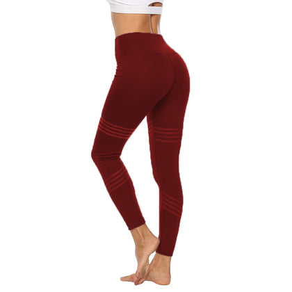 Yoga Pants Sport Leggings Running Gym Stretch Sports Solid Color Long Pants