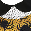 Halloween Spider Print Cami Dress and Collared Mesh Poncho