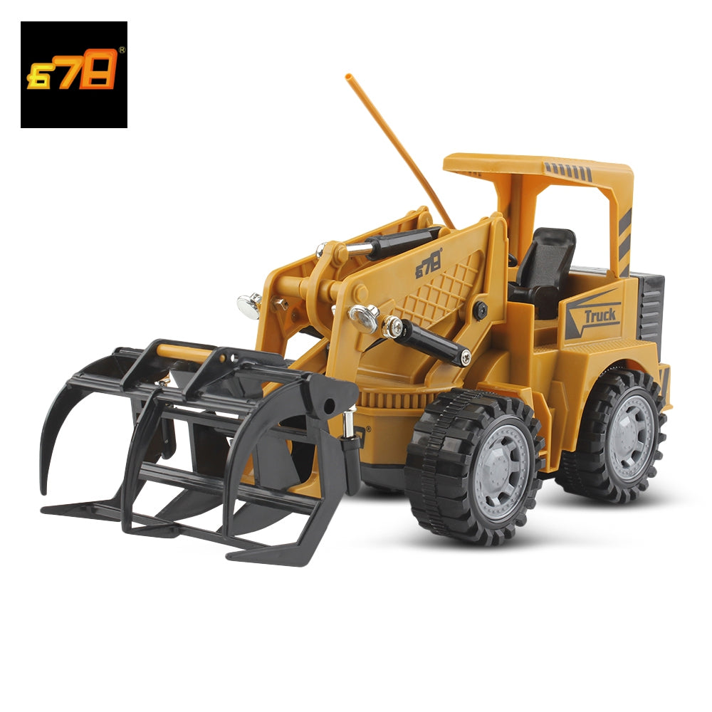 8074E 2.4G Remote Control 5-channel Simulation Grab Wood RC Engineering Truck Toy Gift