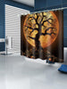 Halloween Tree Moon Night Print Waterproof Bathroom Shower Curtain