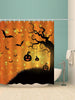 Halloween Pumpkin Tree Print Waterproof Bathroom Shower Curtain