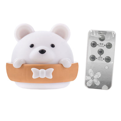 USB Charging LED Night Light Bear Stepless Dimming with Remote Control