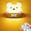 USB Charging LED Night Light Bear Stepless Dimming with Remote Control