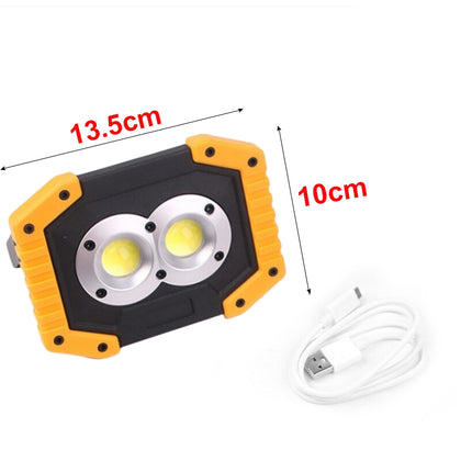COB LED Work Light High Brightness Rechargeable Waterproof Lamp for Camping Hiking Hunting Exploring Outdoor Acitivities