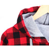 Fashion Plaid Hoodie Sweatshirt Coat Long Sleeve Blouse