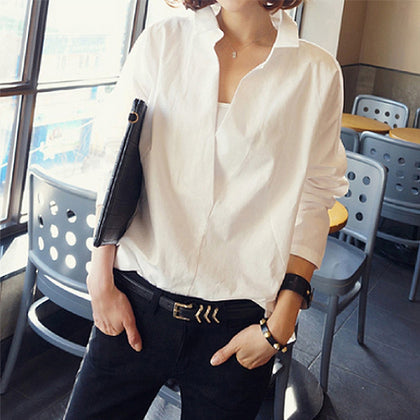 korean Lace Loose Blouse Casual Top Fashion Shirt Plus Size