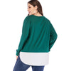 Plus Size Faux Pearl Embellished Dip Hem Sweatshirt