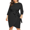 Plus Size Belted Tulip Dress