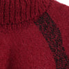 Plus Size Turtleneck Plaid Fringe Cape Sweater