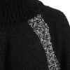 Plus Size Turtleneck Plaid Fringe Cape Sweater