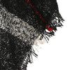 Plus Size Turtleneck Plaid Fringe Cape Sweater