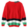 Women Pullover Sweater V Neck Long Sleeve Well-made Hemline for Daily Wear