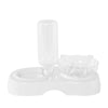 Cat Bowl 2-in-1 Food Water Feeder Bowl Automatic Waterer Bottle Inclined Design for Cats and Dogs