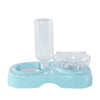 Cat Bowl 2-in-1 Food Water Feeder Bowl Automatic Waterer Bottle Inclined Design for Cats and Dogs