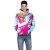 QYXH - 030 Loose Hooded Sweatshirt Colorful Painting Digital Printing Men Pullover