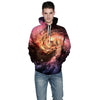 QYXH - 056 Men Hooded Sweatshirt Sky 3D Digital Printing Loose Pullover
