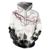 Ink Printing Hooded Sweater for Women