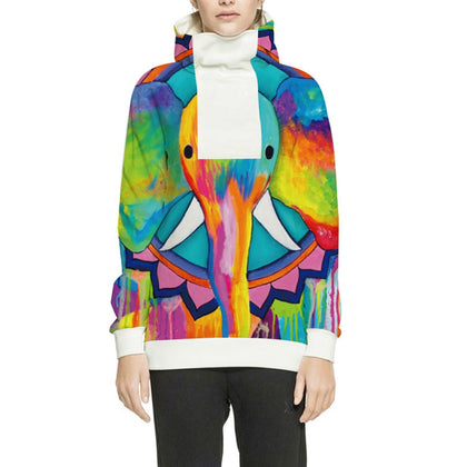 Hooded Sweater Color Ink Digital Printing Long-sleeved High-necked for Lovers