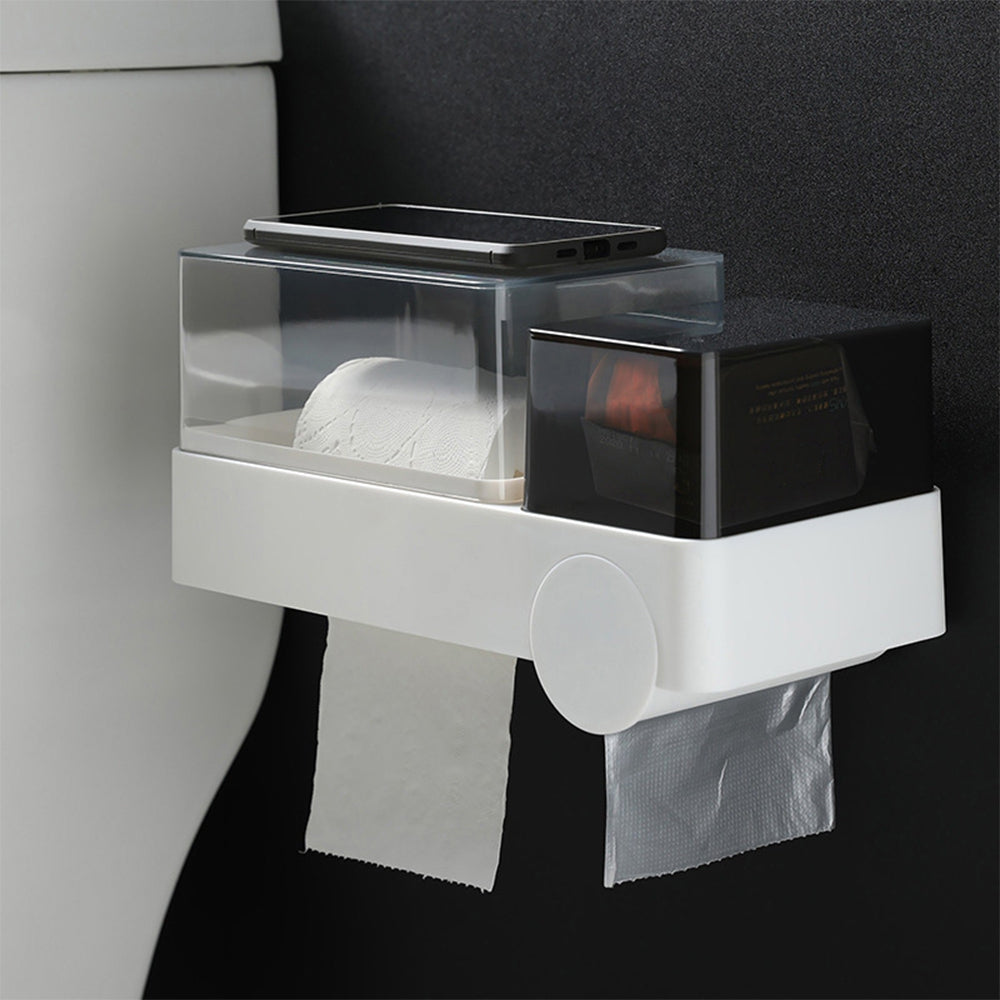 Garbage Bag Tissue Storage Box Toilet Paper Small Item Holder for Living Room Bathroom