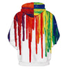QYXH - 048 Hooded Sweatshirt Painting Color Printing Men Pullover