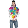 QYXH - 049 Colorful Ink Jet Printing Hooded Sweater for Men