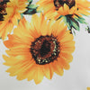 Women Vintage Dress Sunflower Print Long Sleeve with Waistband
