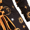Skull Sun and Moon Lace Up Halloween Hooded Dress
