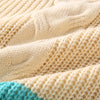 V-neck Multi-colour Patchwork Pullover for Women