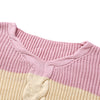V-neck Multi-colour Patchwork Pullover for Women