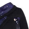 Cowl Neck Galaxy Print Panel Tunic Sweater