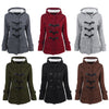 Female Coat Thick Horn Button Hooded Cotton Blend Women Jacket