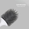 ecoco TPR Toilet Bowl Brush Holder Set for Bathroom Cleaning