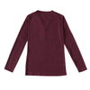 V-neck Button Pullover Sweater Long-sleeved Slim Stretch Solid Color