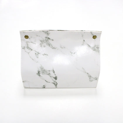 Nordic Leather Corrugated Tissue Box Marble Grain