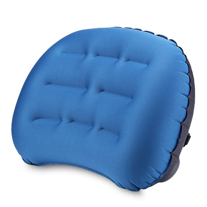 Travel Inflatable TPU Neck Pillow Press Type Office Aircraft Waist Cushion