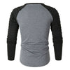 Pleated Sleeve Color Blocking Spliced T-shirt