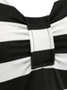 Santa Claus Striped Gathered Christmas Dress