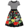 Printed Pattern Vintage Dress for Women