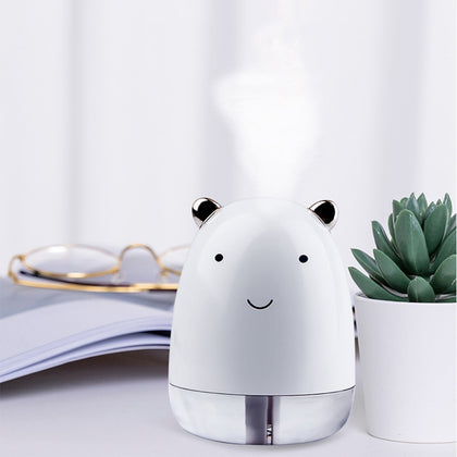 220ml Cute Bear Air Humidifier with Colorful LED Light