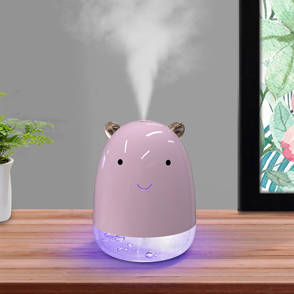 220ml Cute Bear Air Humidifier with Colorful LED Light