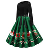 Christmas Print Vintage Dress for Women