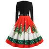 Christmas Print Vintage Dress for Women