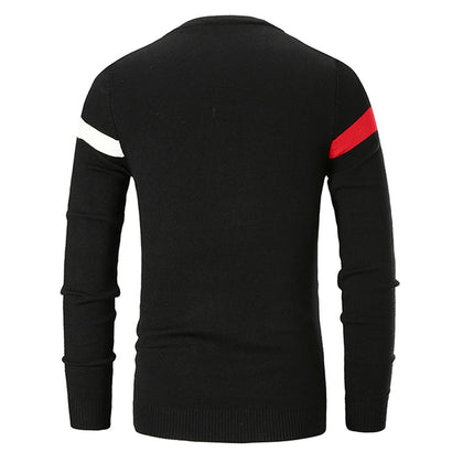 Color Spliced Casual Long Sleeve Sweater