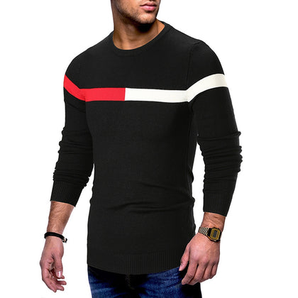 Color Spliced Casual Long Sleeve Sweater