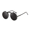 Metal Frame Flip Round Sunglasses